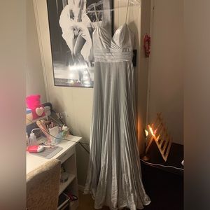 extra small silver prom/formal dress